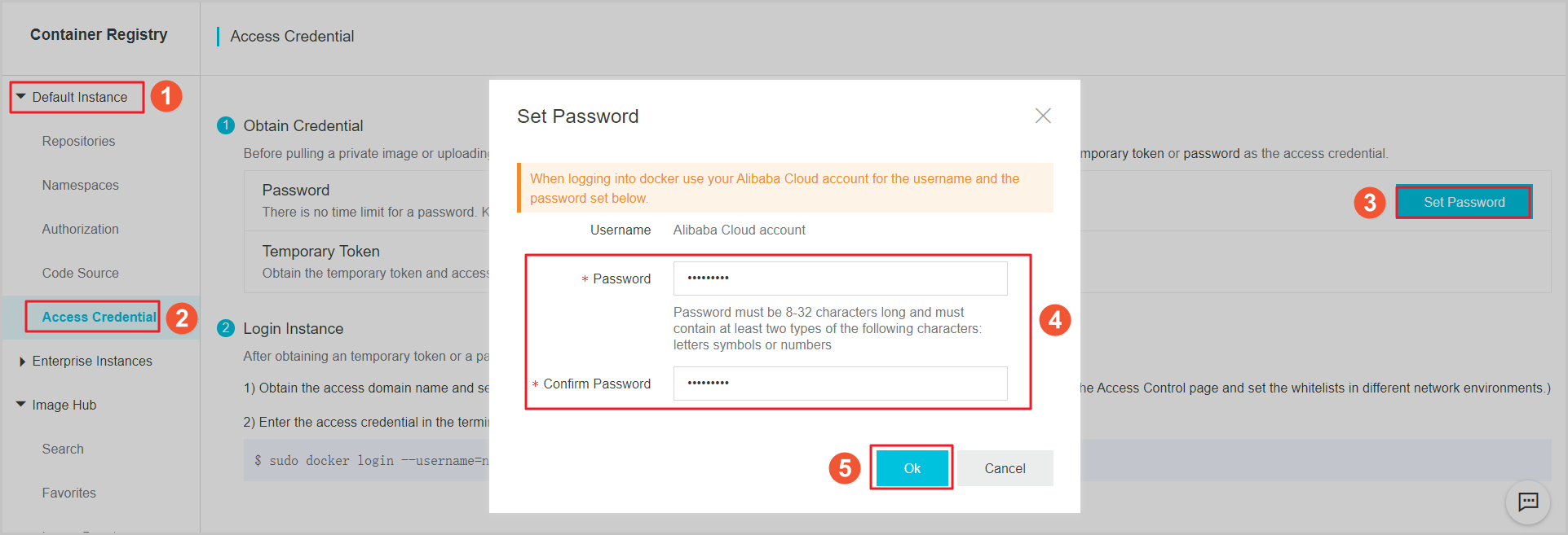 Set a fixed password
