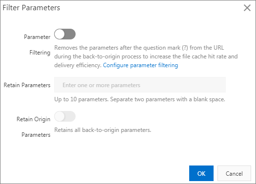 Retain parameters