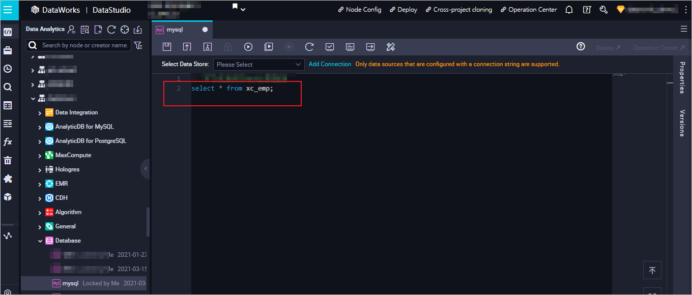 SQL editor