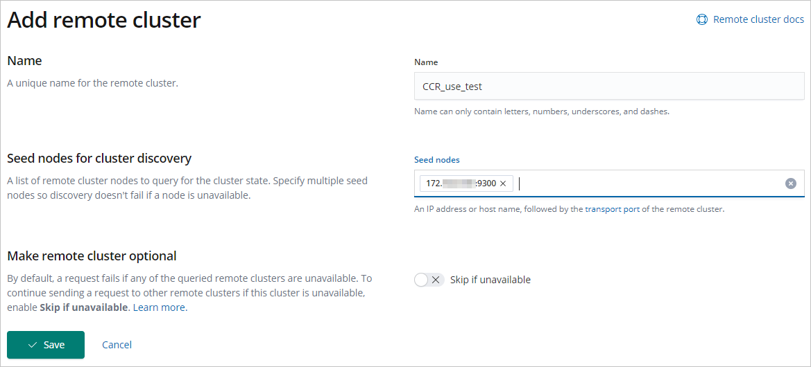 Add remote cluster
