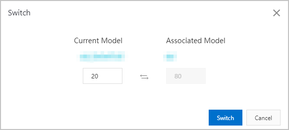 Modify the percentage of traffic that is distributed to models