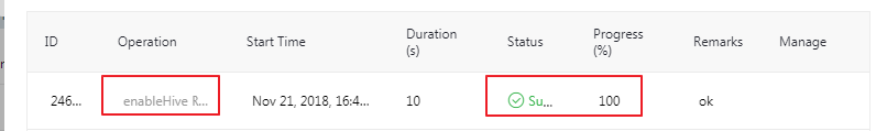 View operation history