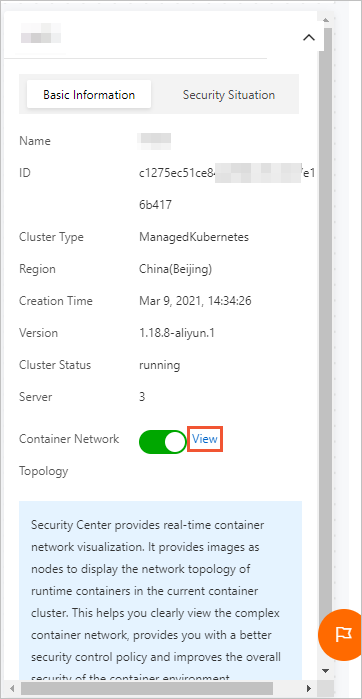 View the network topology of a cluster