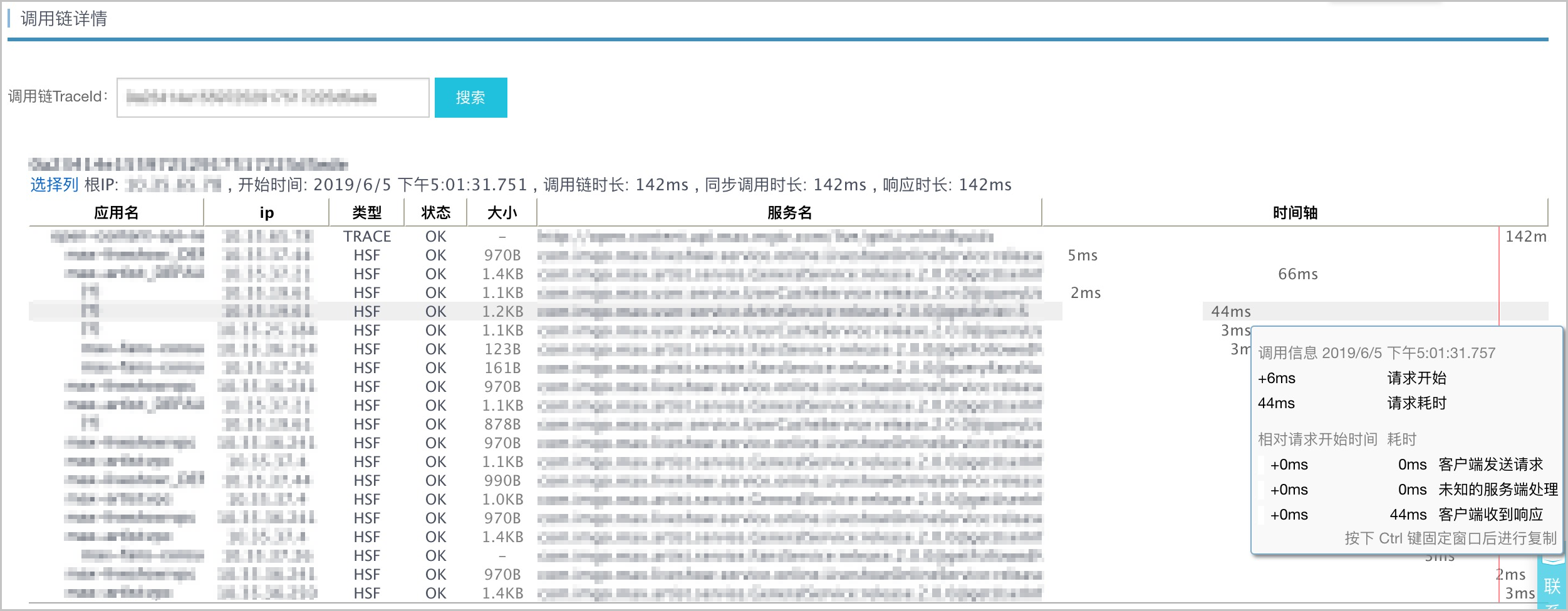 调用链详情