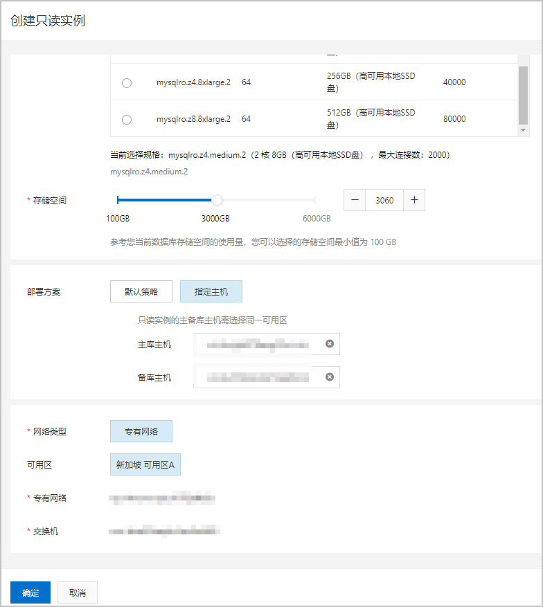 只读实例设置