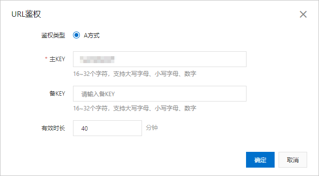 URL鉴权配置