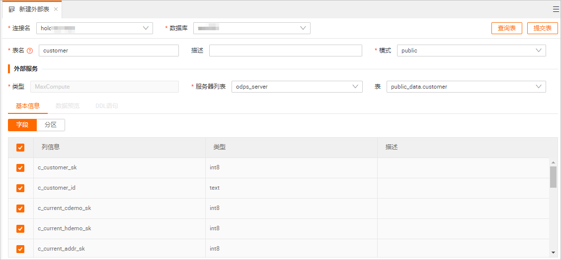 表