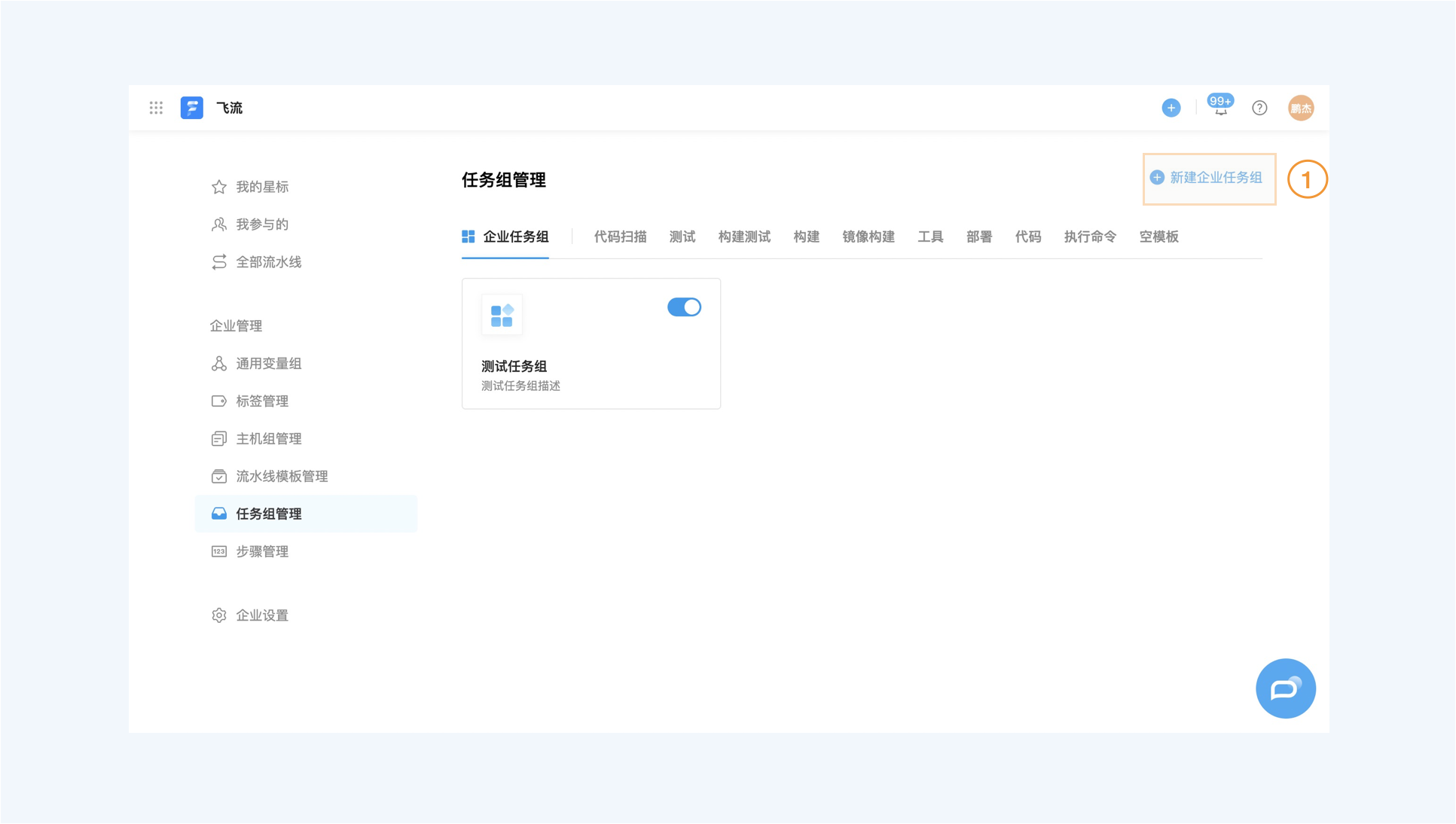 图2新建企业任务组