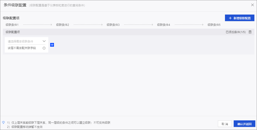 条件级联配置页面