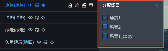 分配当前子组件到不同场景中
