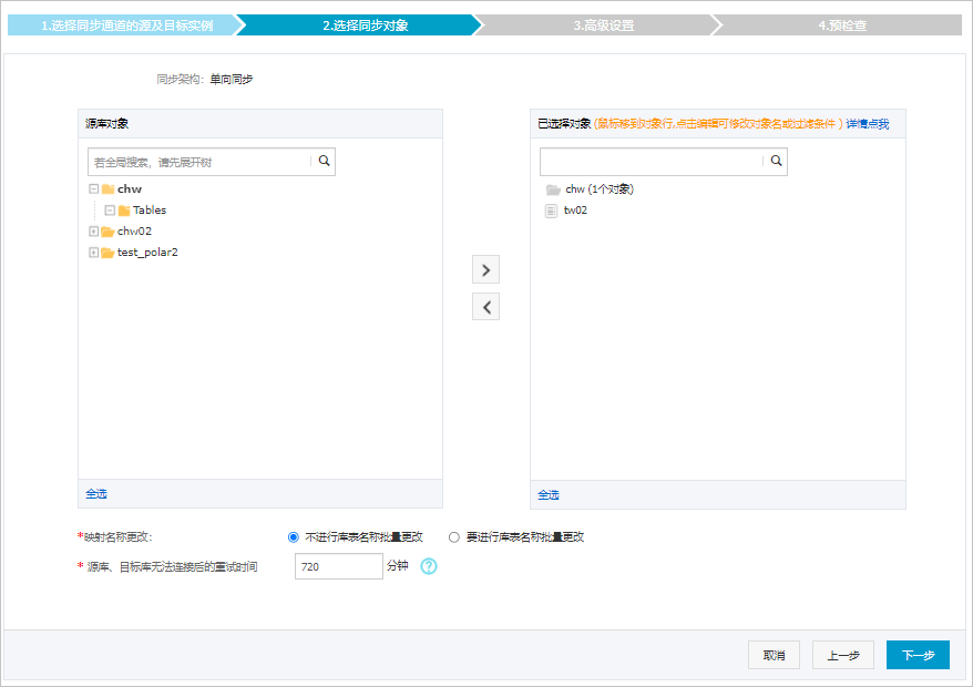 配置同步对象