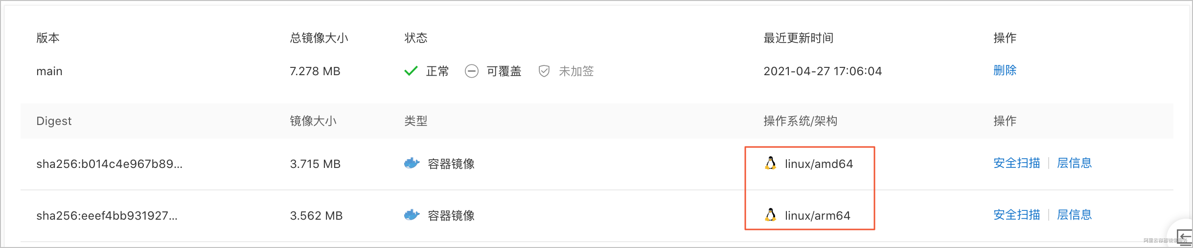 多架构镜像