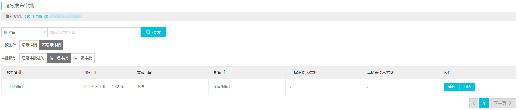 服务发布审批