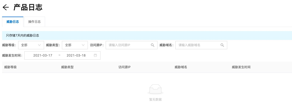 威胁日志