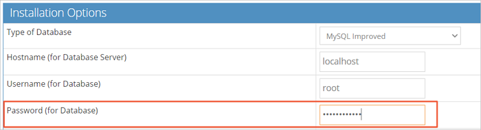 mysql password