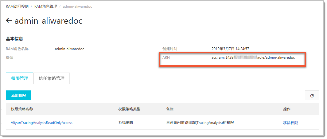 Example ARN