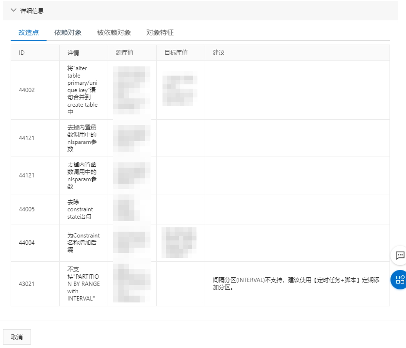 订正详细信息