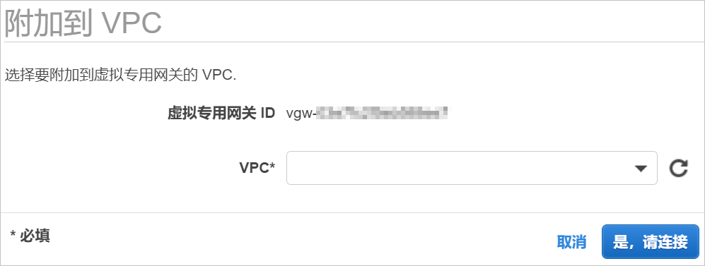 附加到VPC