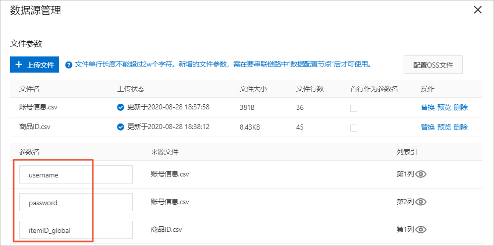 定义参数