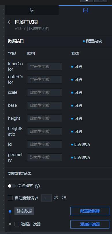 区域柱状图数据面板