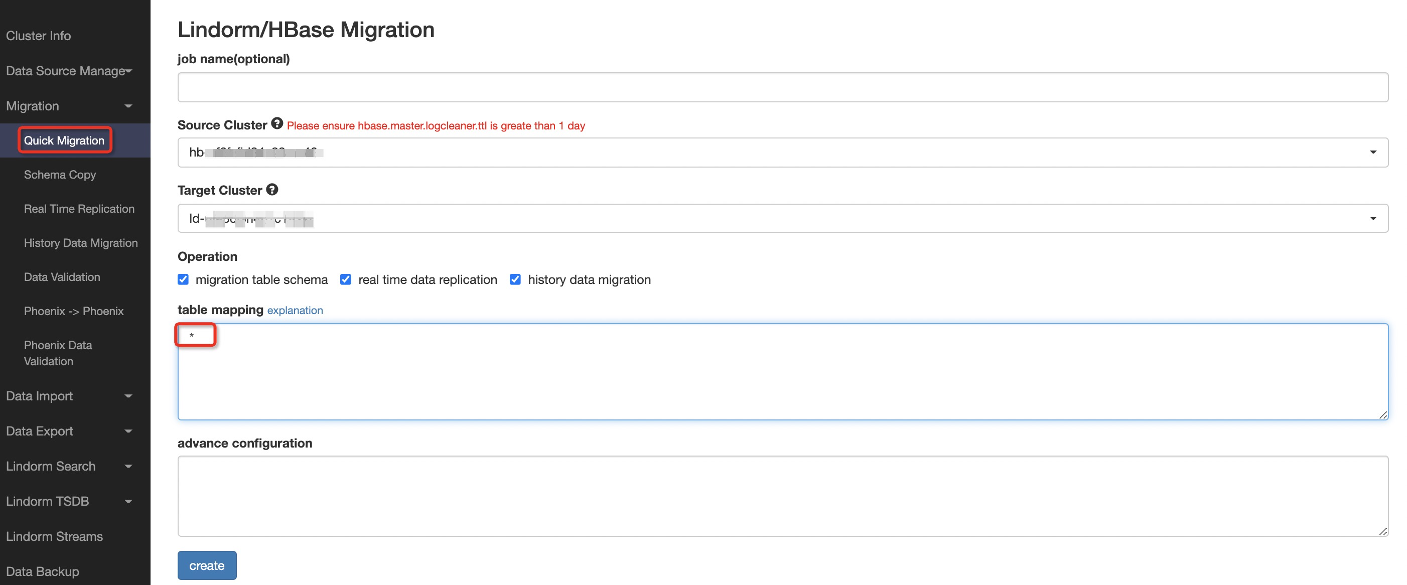 migrate job