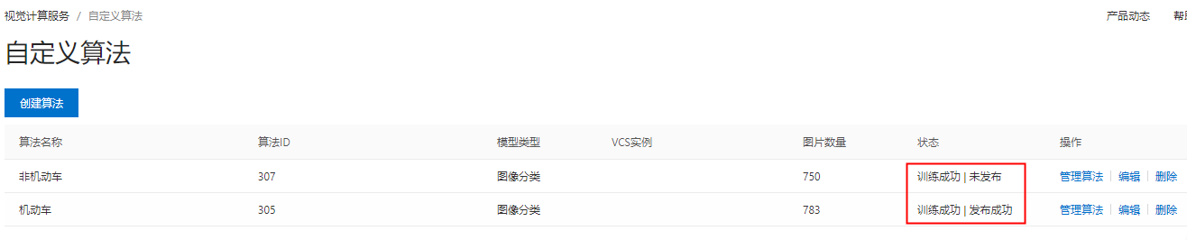 发布状态