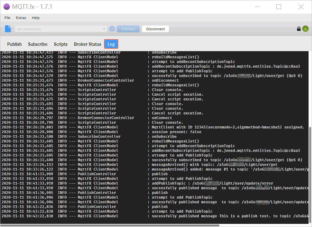 查看mqtt.fx的log