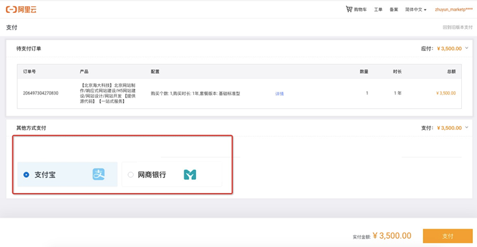 选择支付渠道