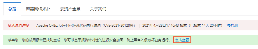 查看试用报告